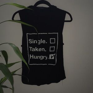 Graphic muscle t-shirt with hood